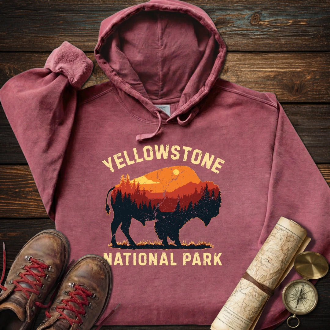 Vintage Yellowstone Buffalo Hoodie
