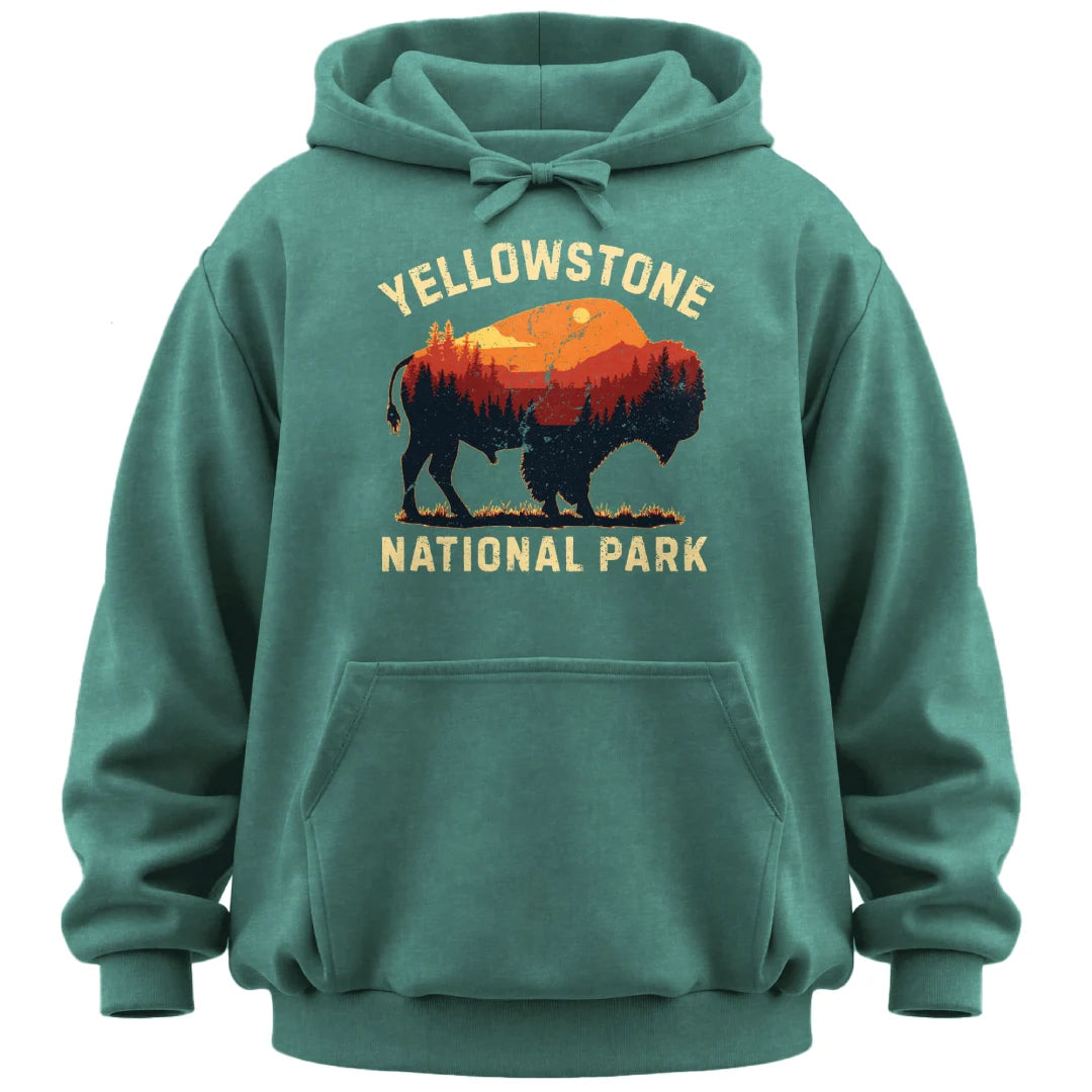 Vintage Yellowstone Buffalo Hoodie