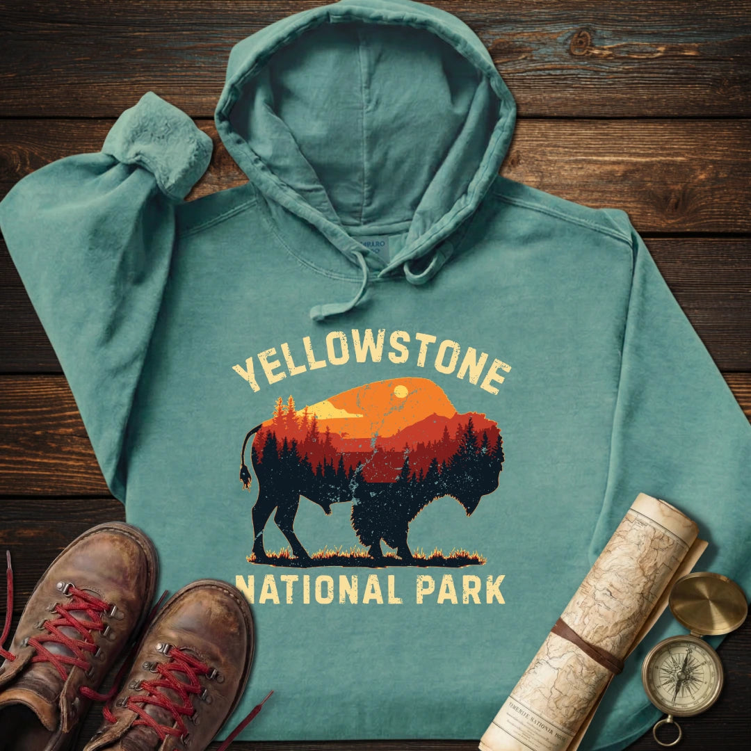 Vintage Yellowstone Buffalo Hoodie