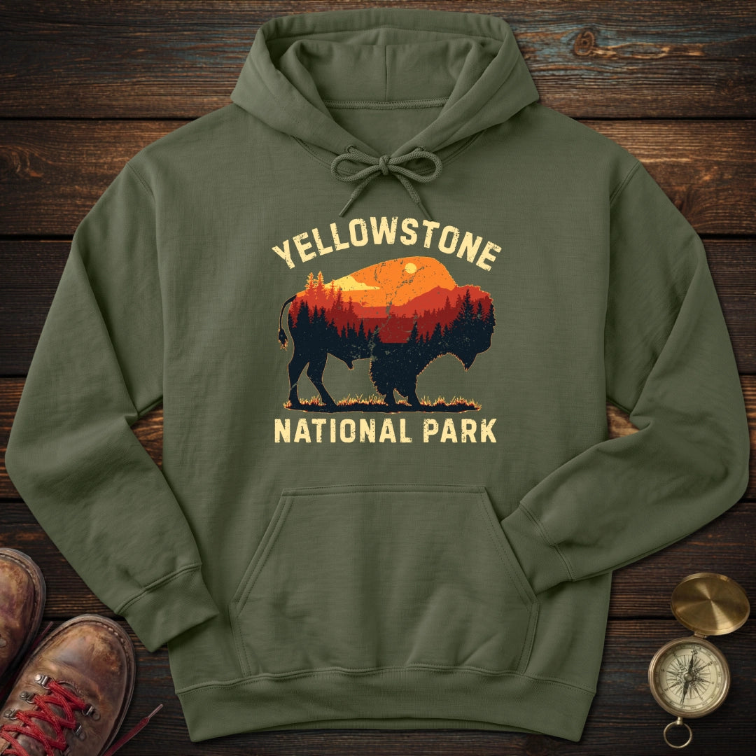 Vintage Yellowstone Buffalo Hoodie