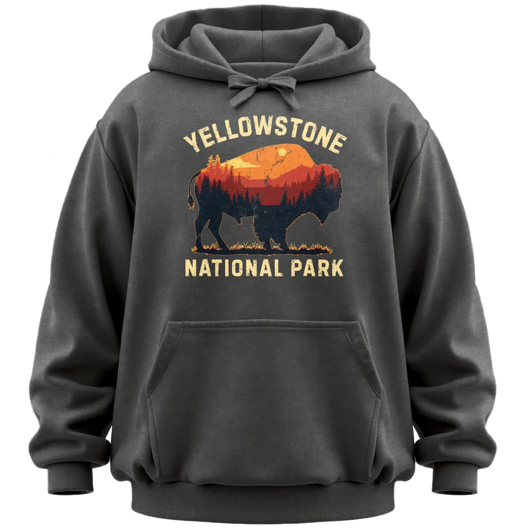 Vintage Yellowstone Buffalo Hoodie