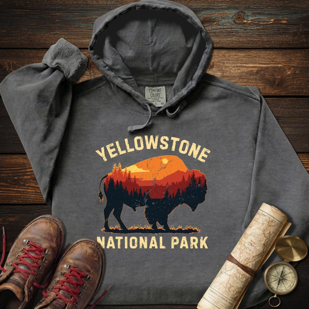 Vintage Yellowstone Buffalo Hoodie