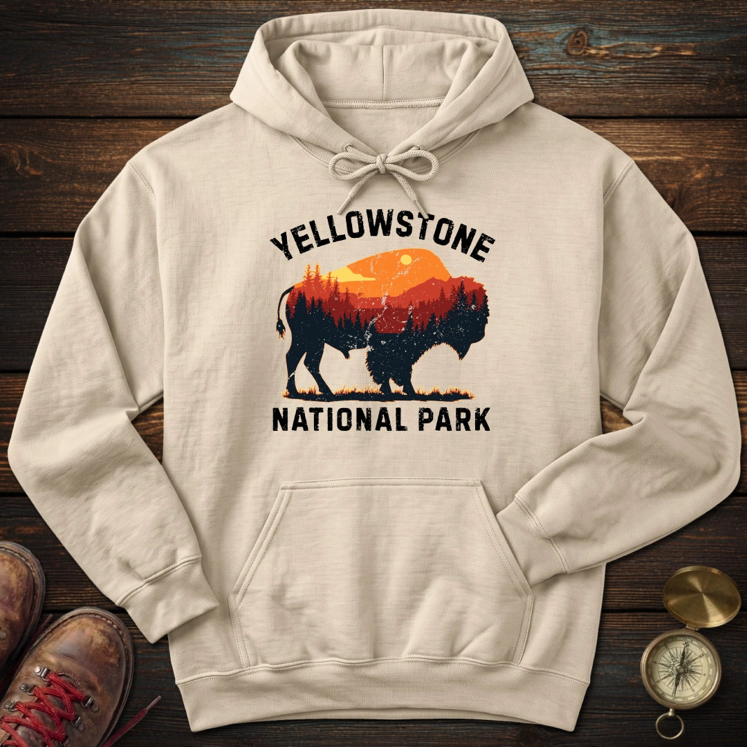 Vintage Yellowstone Buffalo Hoodie