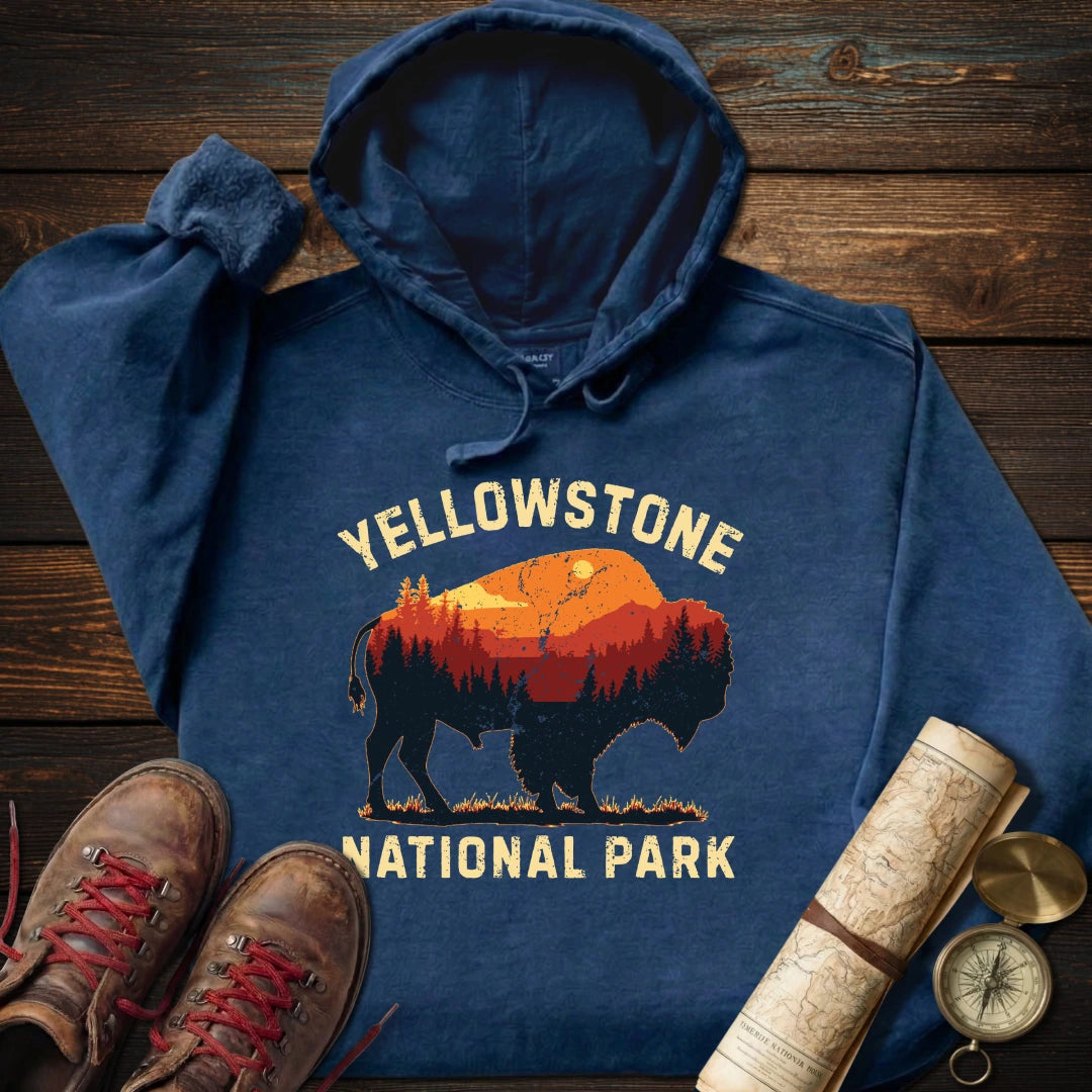 Vintage Yellowstone Buffalo Hoodie