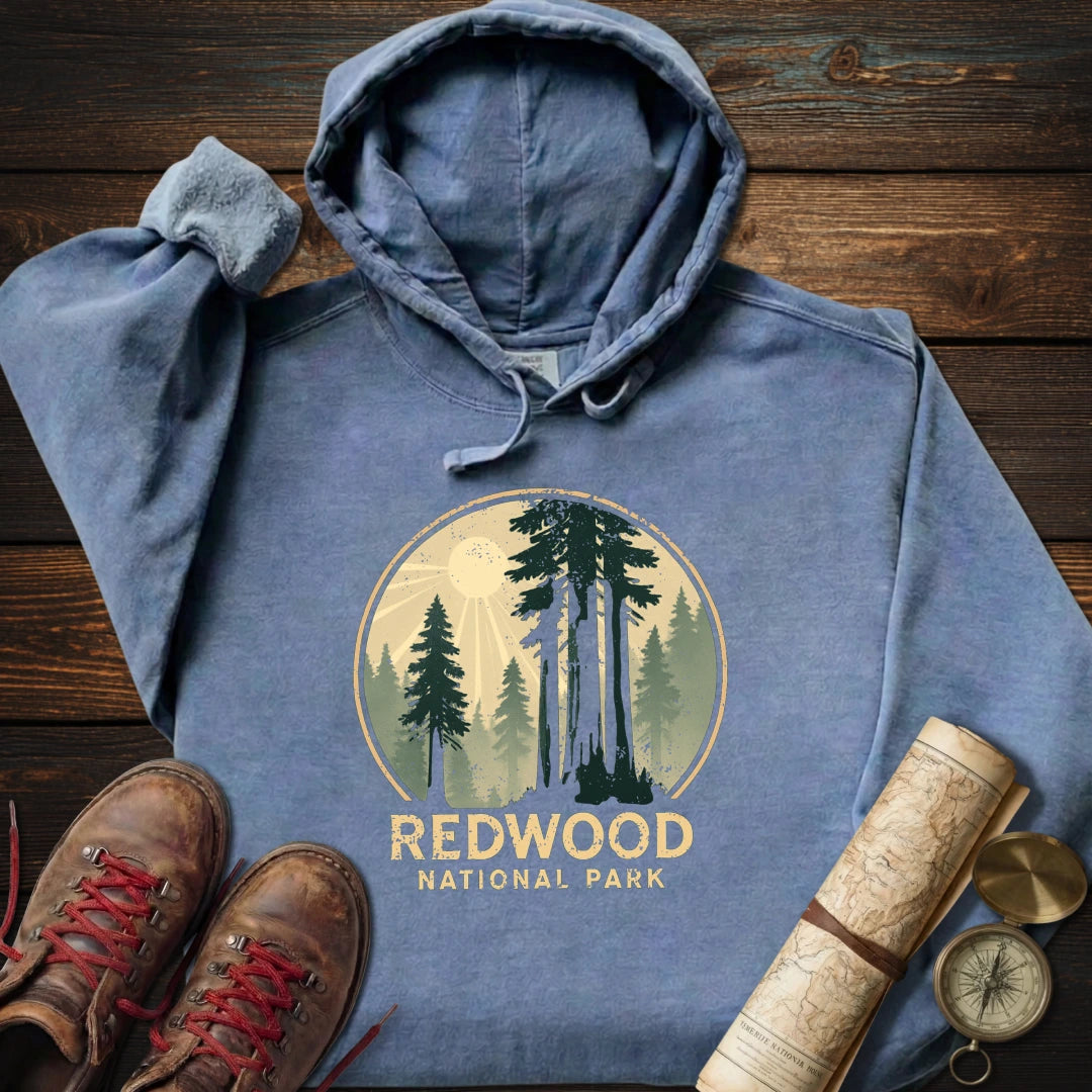 Redwood National Park Distressed Hoodie