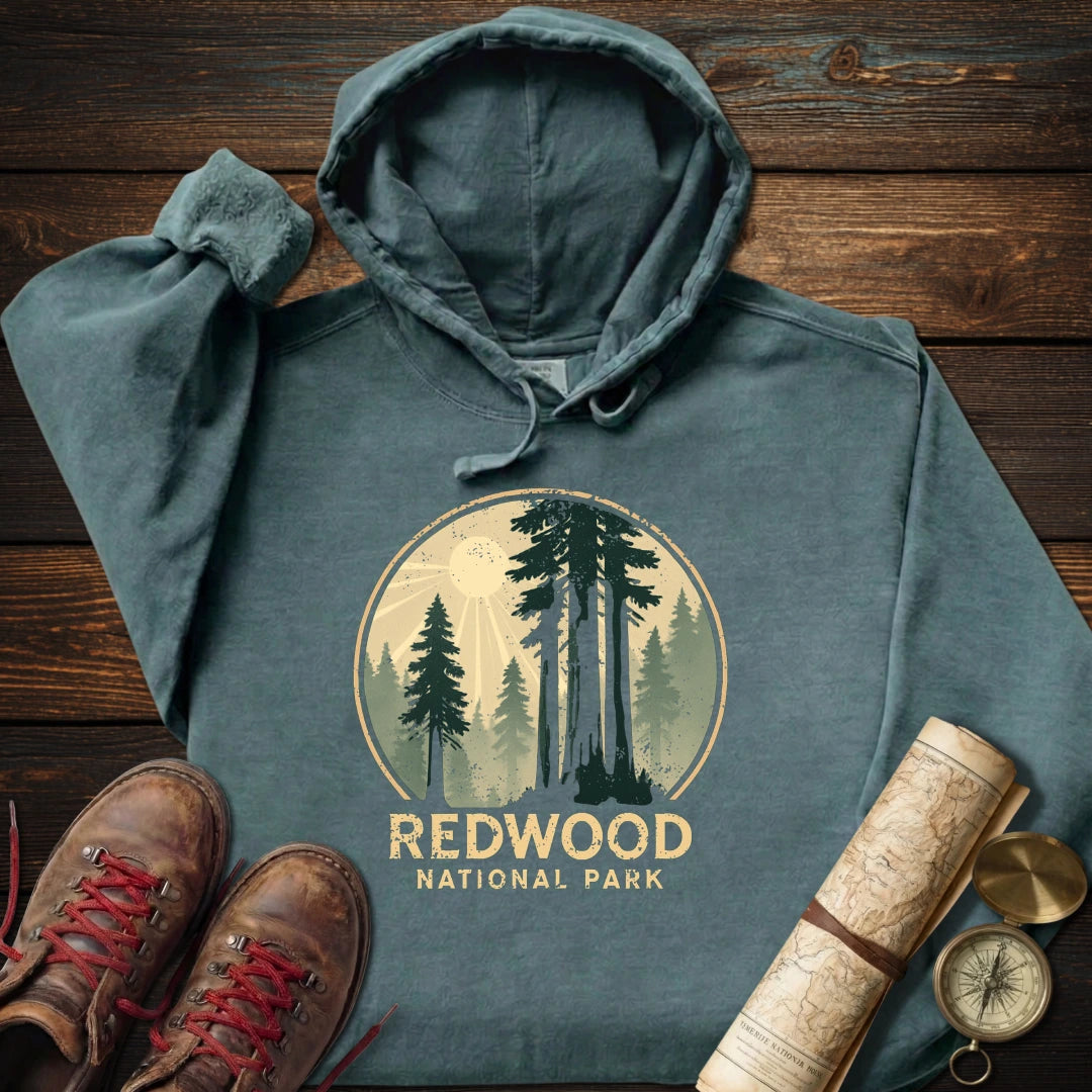 Redwood National Park Distressed Hoodie