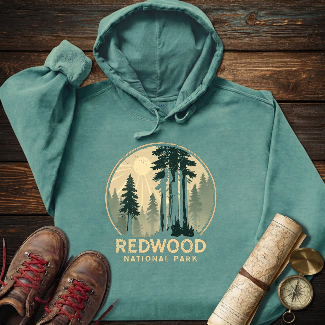 Redwood National Park Distressed Hoodie