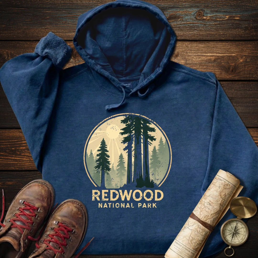 Redwood National Park Distressed Hoodie
