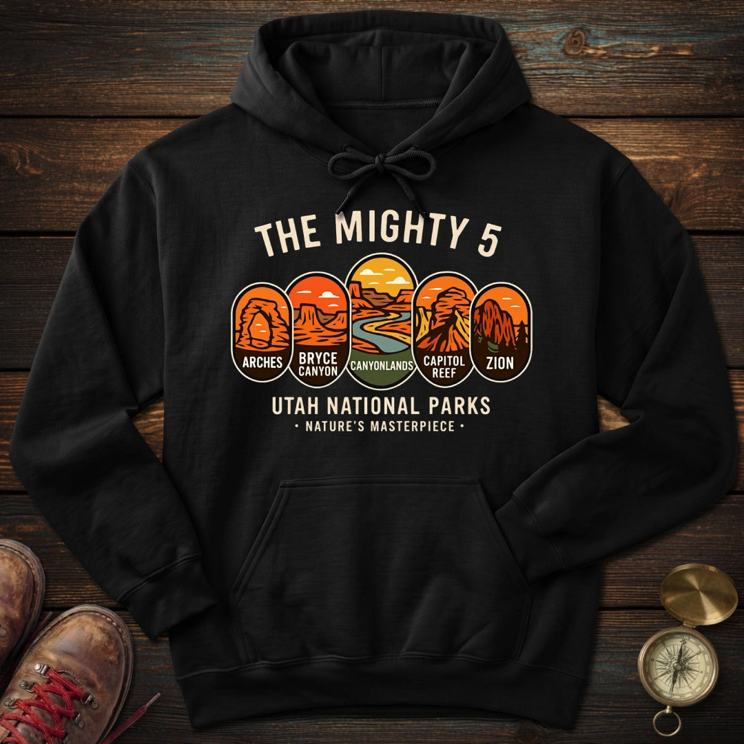 The Mighty 5 Park Badges Hoodie