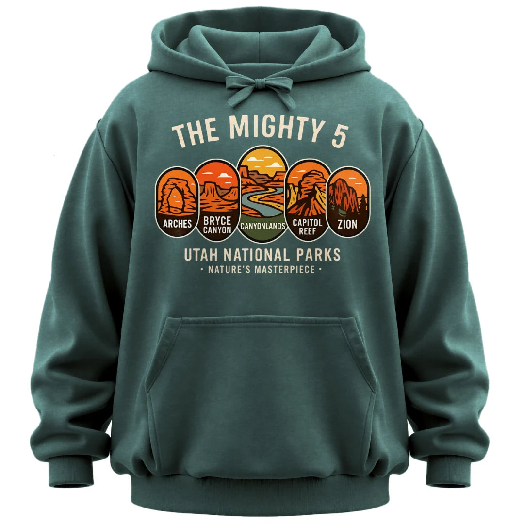 The Mighty 5 Park Badges Hoodie