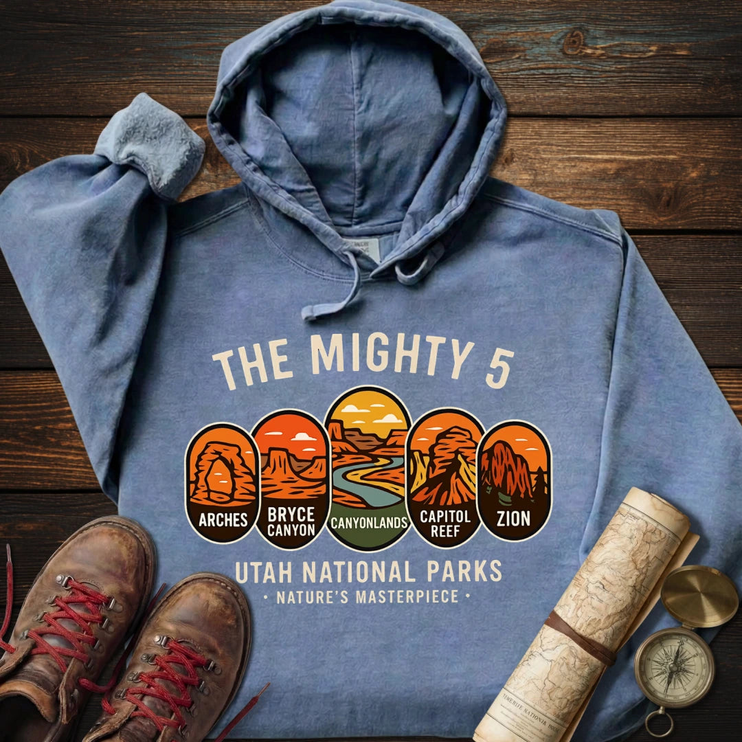 The Mighty 5 Park Badges Hoodie