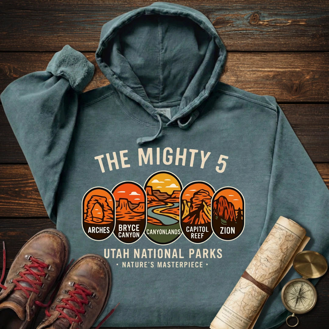 The Mighty 5 Park Badges Hoodie