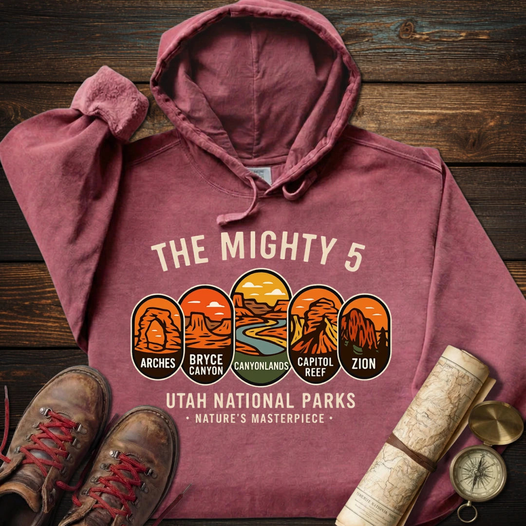 The Mighty 5 Park Badges Hoodie