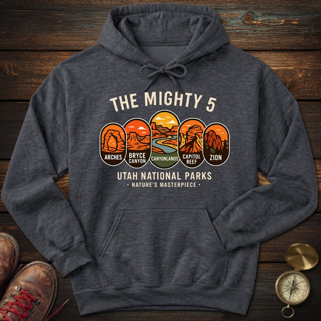 The Mighty 5 Park Badges Hoodie