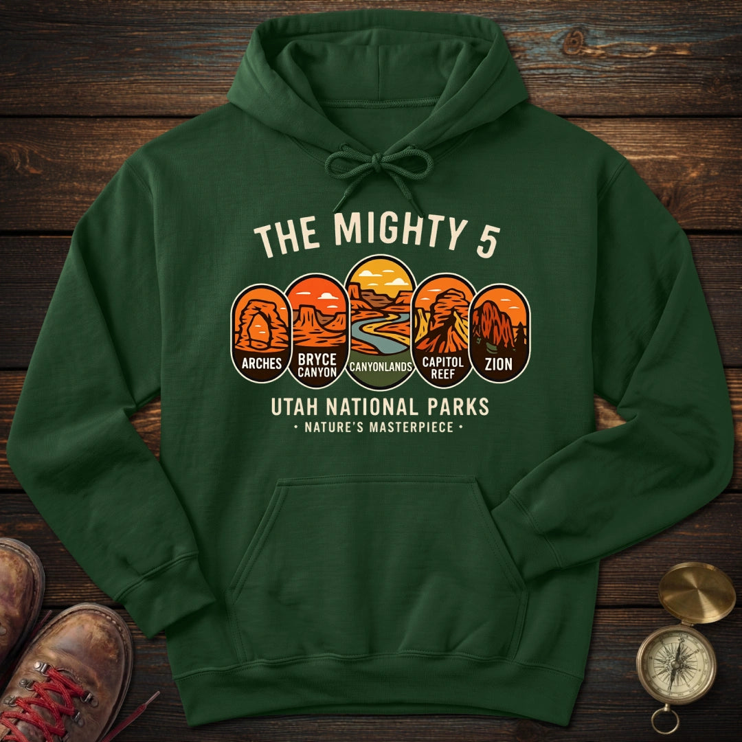 The Mighty 5 Park Badges Hoodie