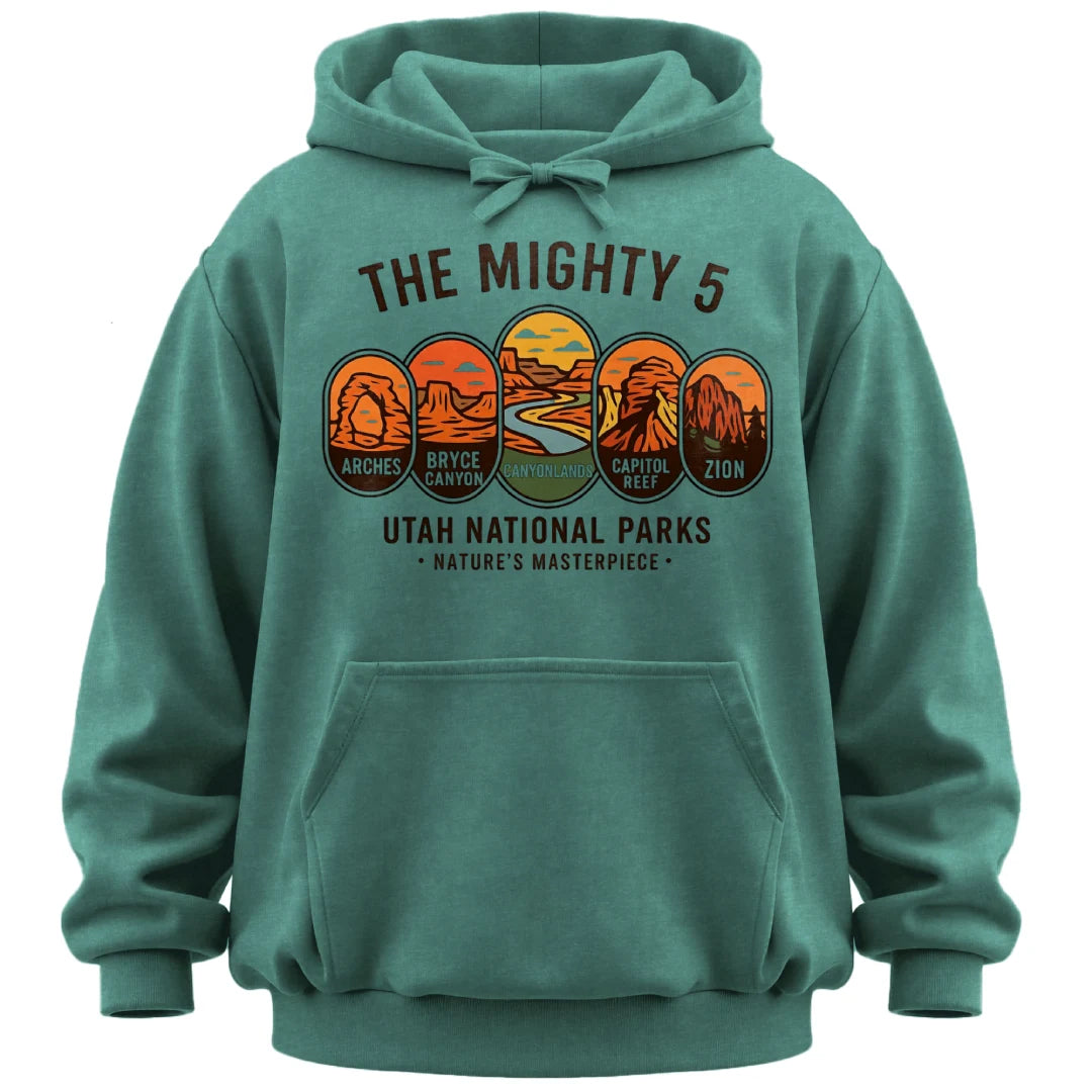 The Mighty 5 Park Badges Hoodie