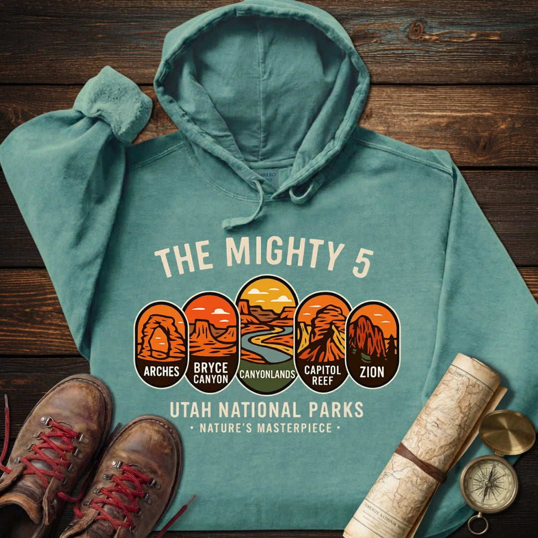 The Mighty 5 Park Badges Hoodie