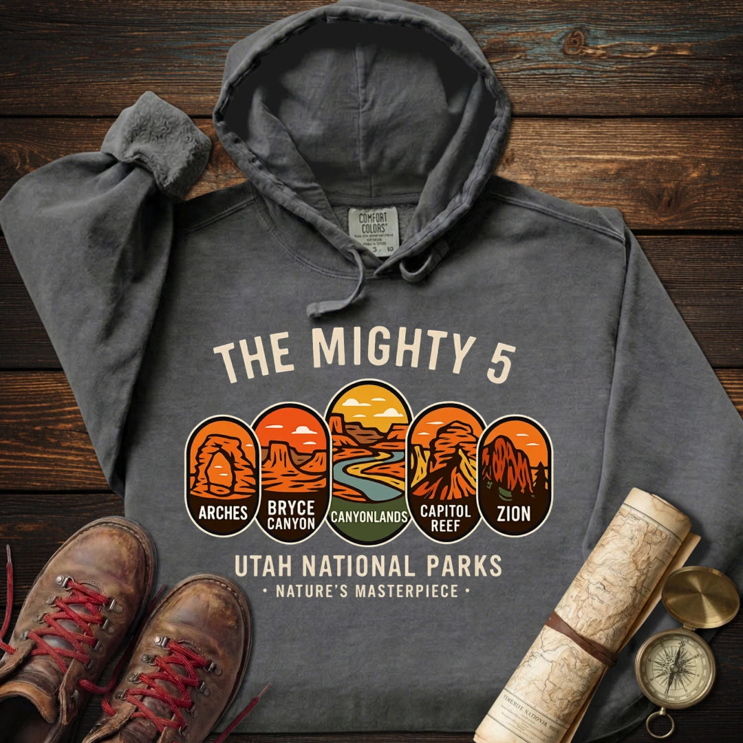 The Mighty 5 Park Badges Hoodie