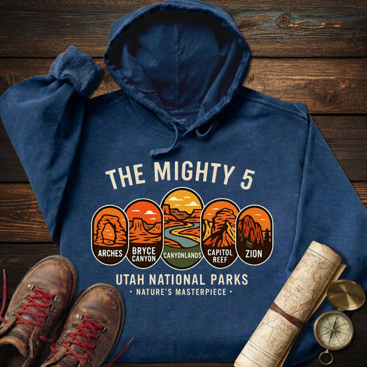 The Mighty 5 Park Badges Hoodie