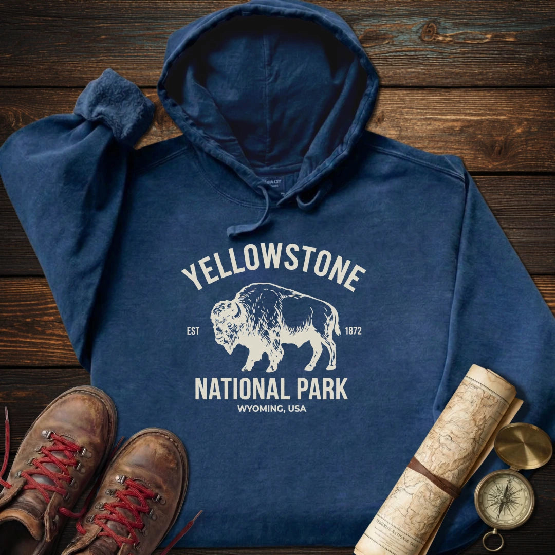 Yellowstone Wyoming Bison Hoodie