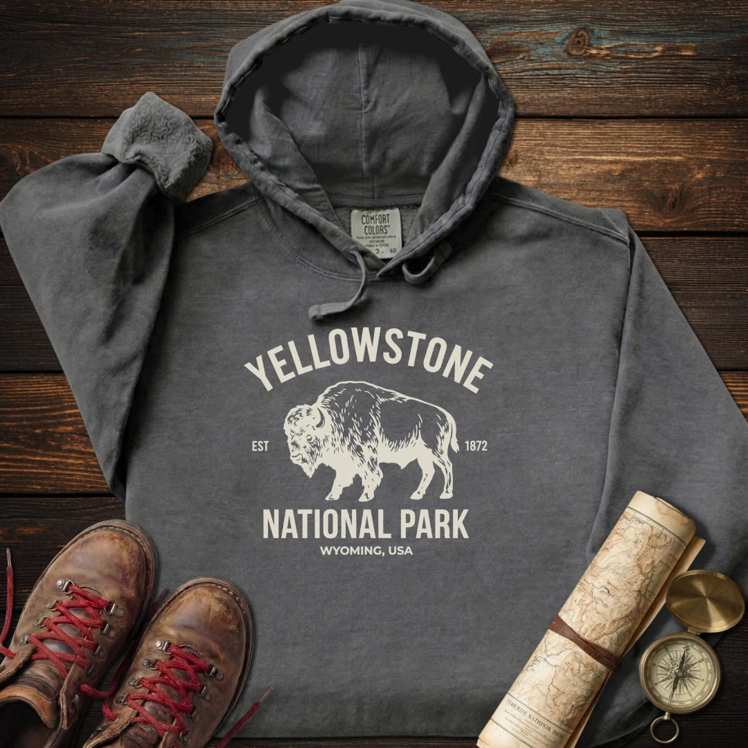 Yellowstone Wyoming Bison Hoodie