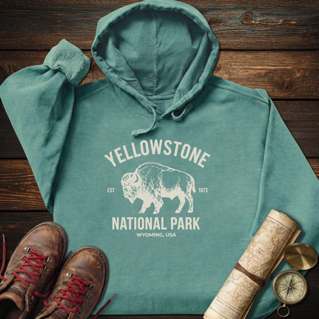 Yellowstone Wyoming Bison Hoodie