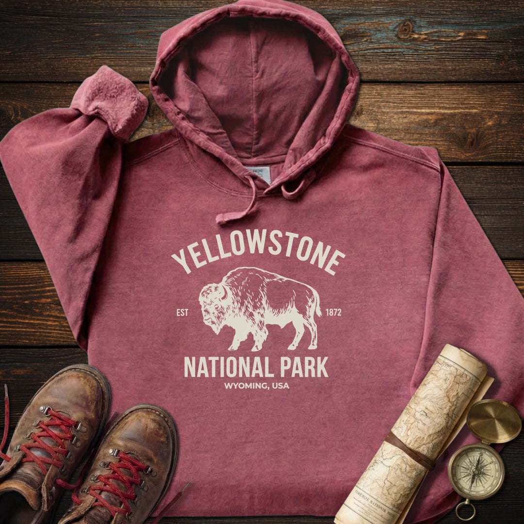 Yellowstone Wyoming Bison Hoodie