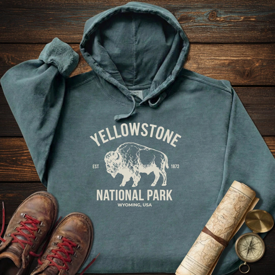 Yellowstone Wyoming Bison Hoodie