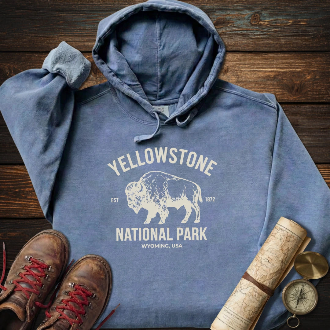 Yellowstone Wyoming Bison Hoodie