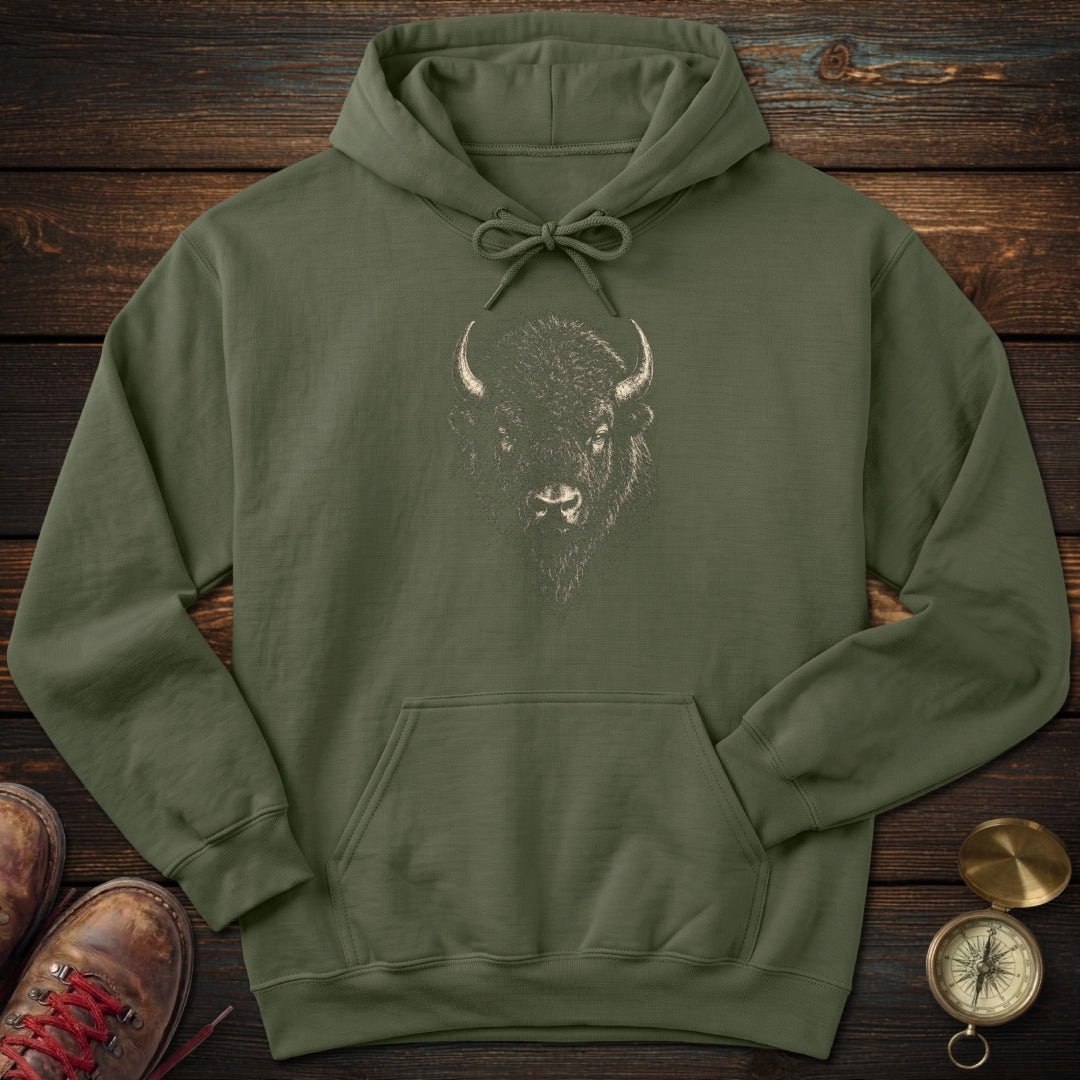 Bison Archival Portrait Hoodie