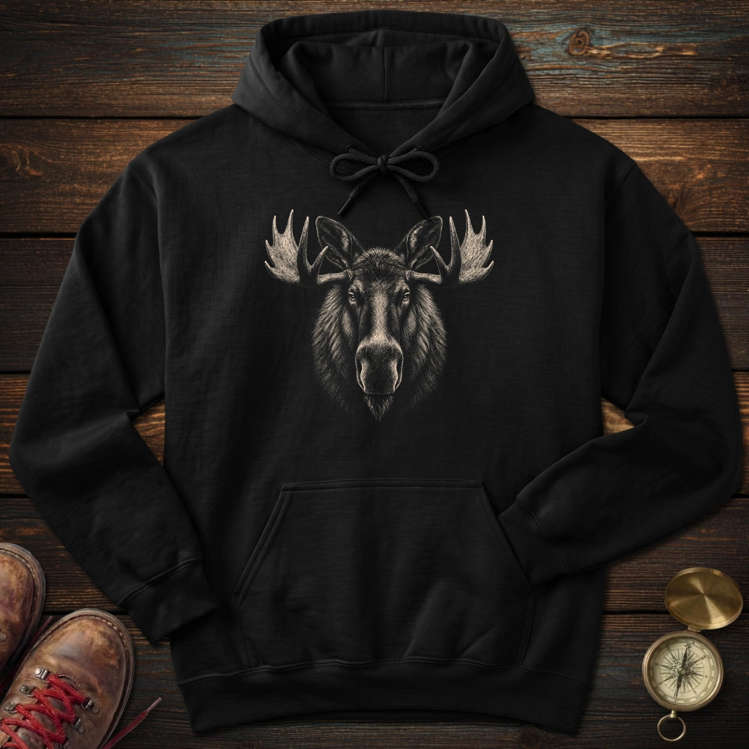 Moose Portrait Hoodie