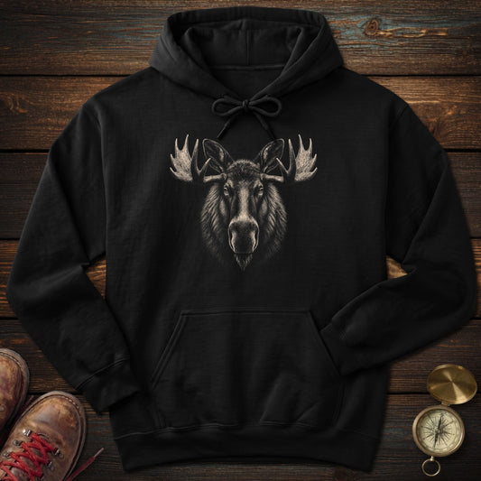 Moose Portrait Hoodie