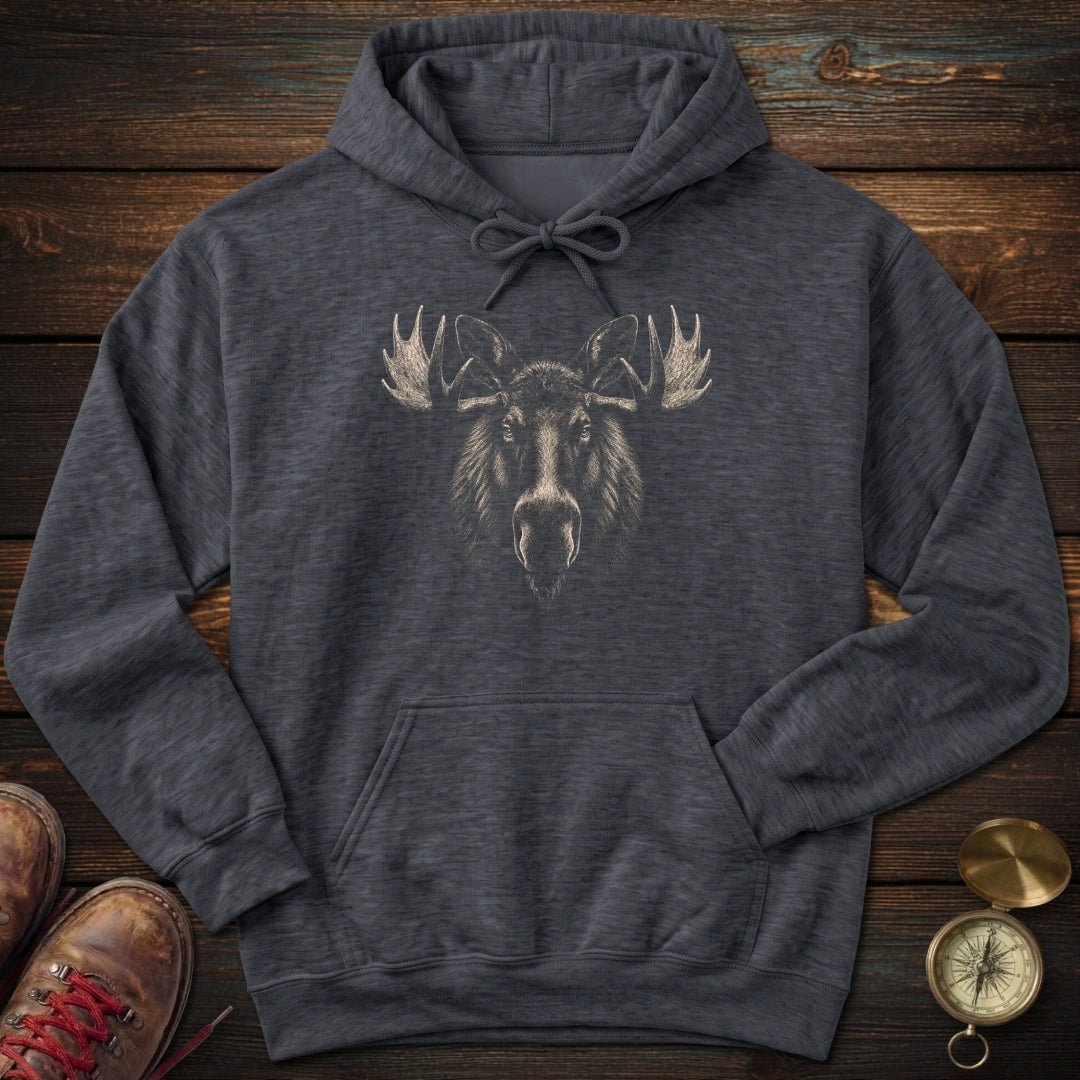 Moose Portrait Hoodie