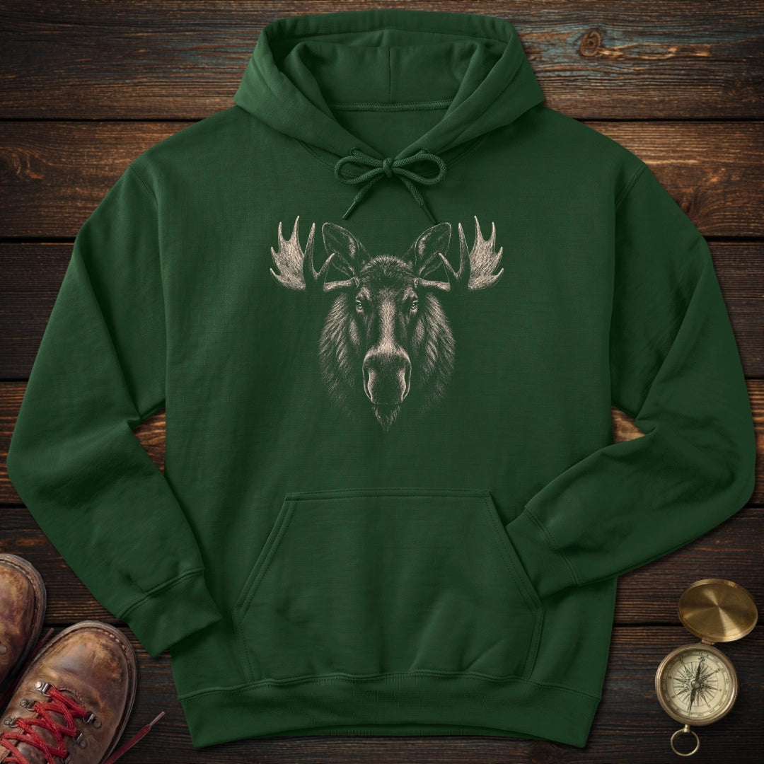 Moose Portrait Hoodie