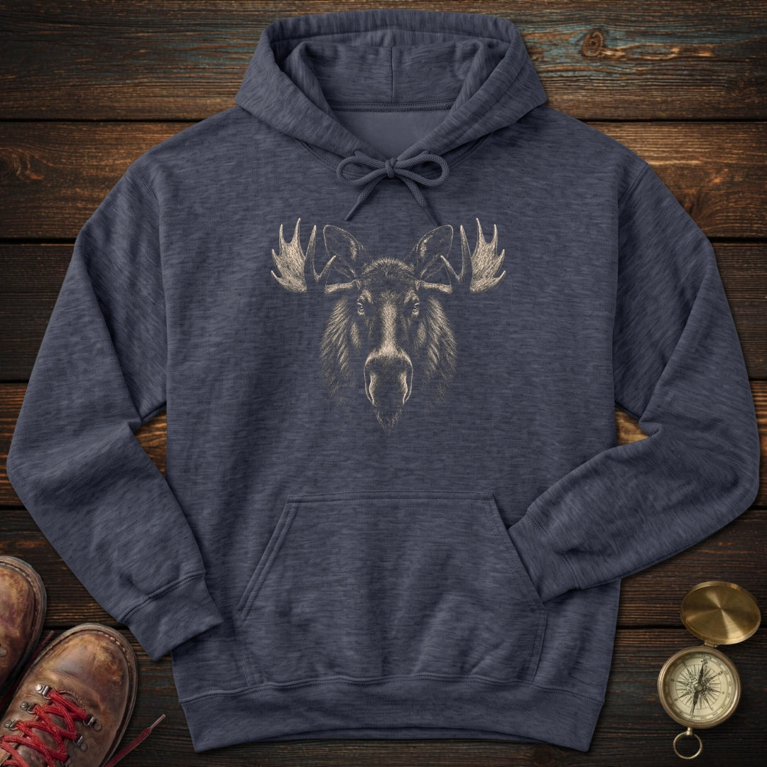 Moose Portrait Hoodie
