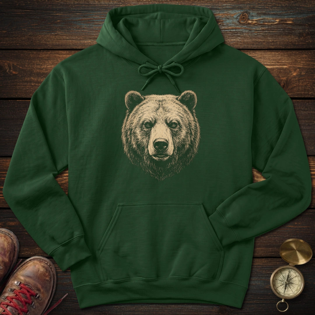 Grizzly Bear Portrait Hoodie