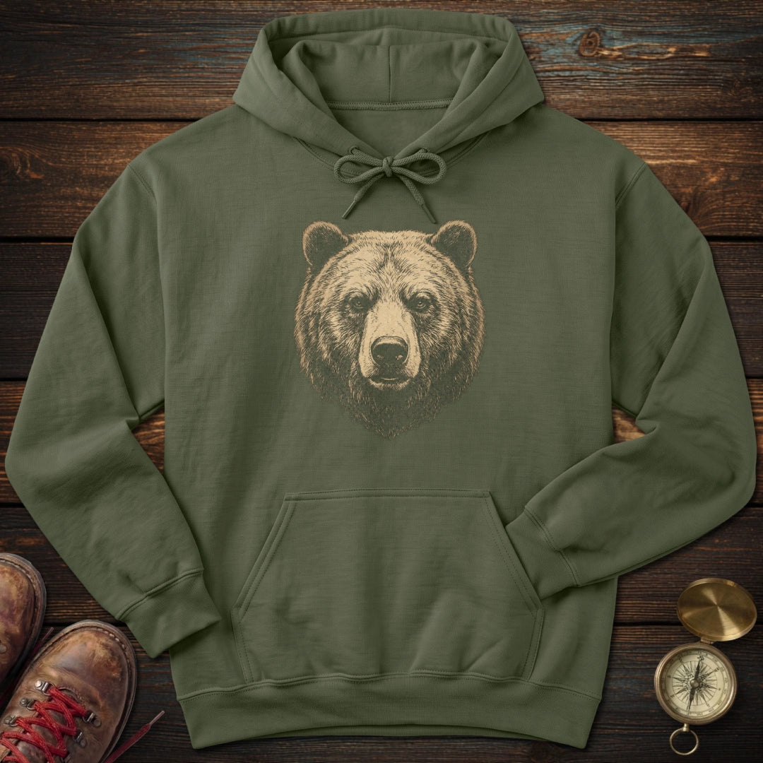 Grizzly Bear Portrait Hoodie