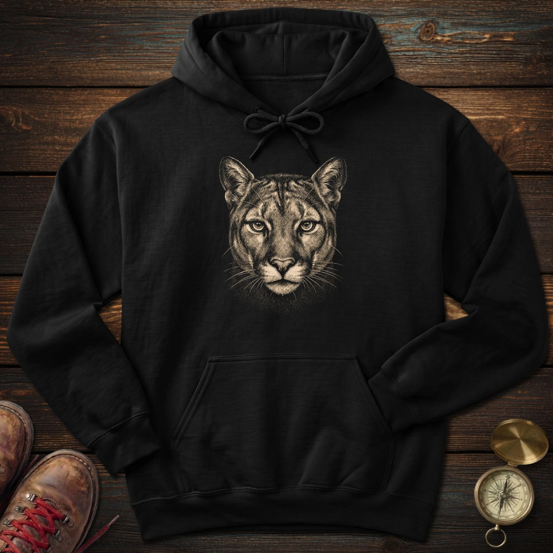 Mountain Lion Portrait Hoodie