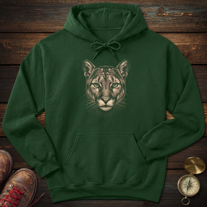 Mountain Lion Portrait Hoodie