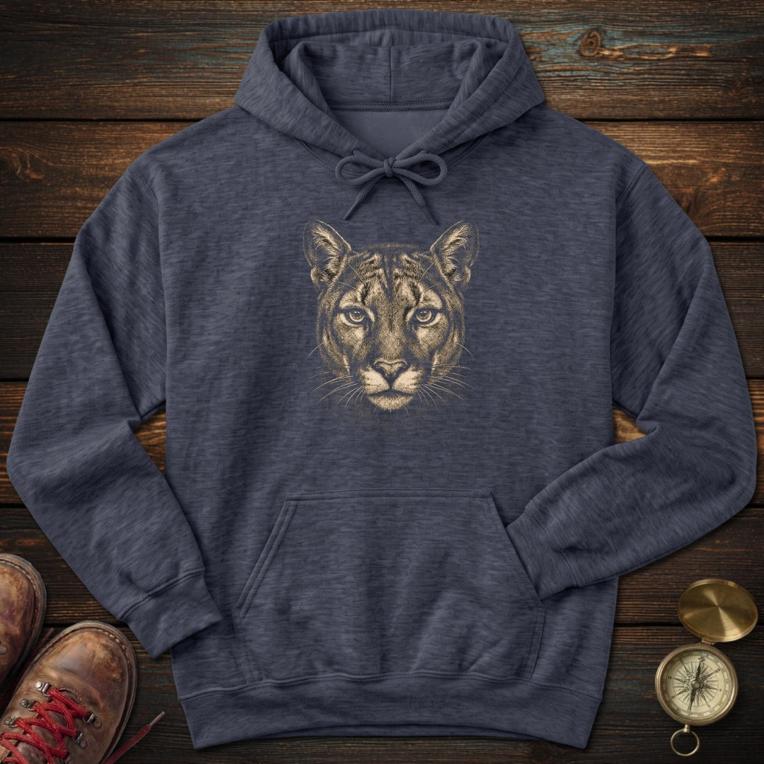 Mountain Lion Portrait Hoodie