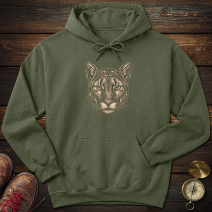 Mountain Lion Portrait Hoodie