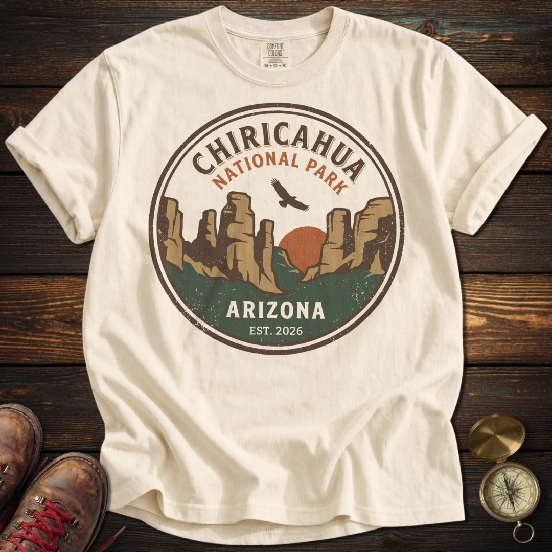 Chiricahua Pinnacles & Soaring Eagle T-Shirt - Ivory T-Shirt