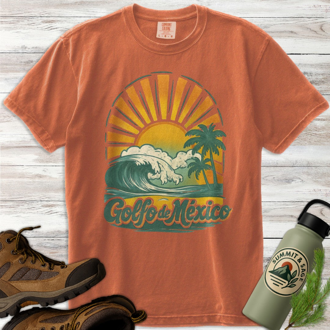Golfo de Mexico Retro Wave T-Shirt