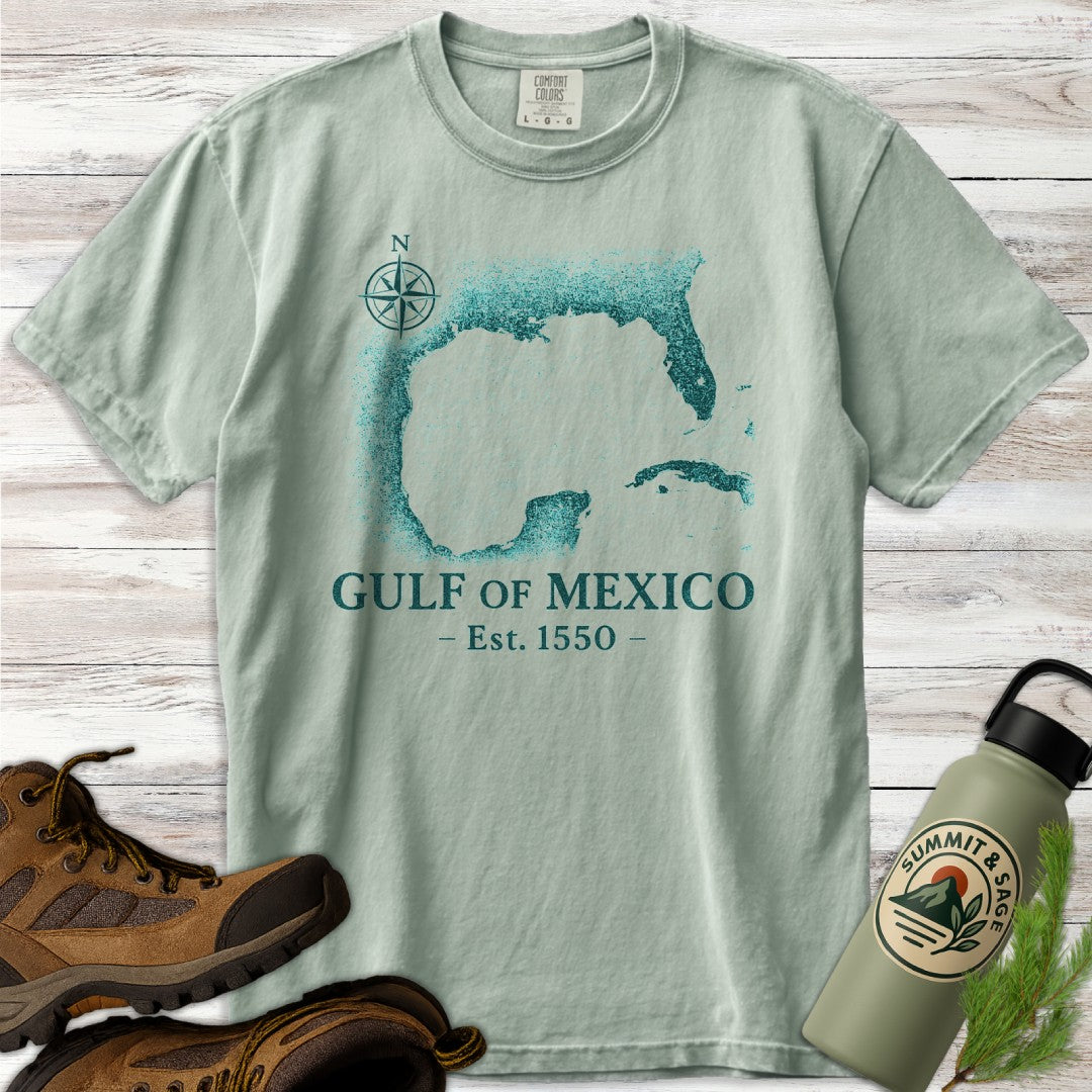 Vintage Gulf of Mexico Map T-Shirt