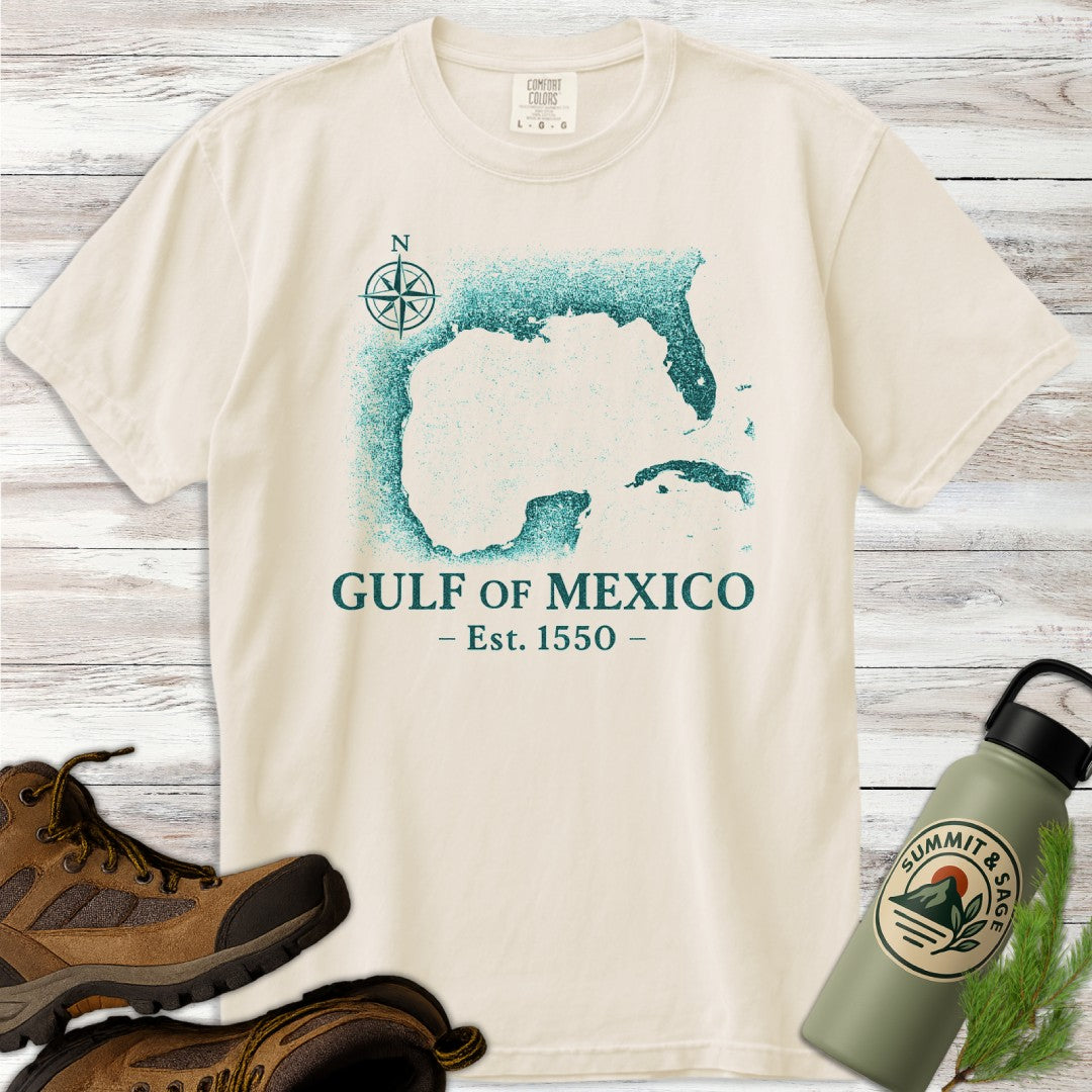 Vintage Gulf of Mexico Map T-Shirt
