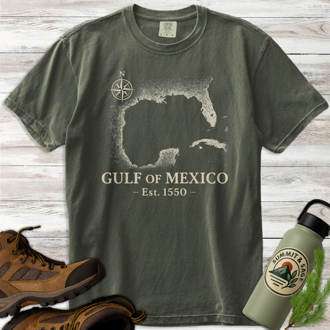 Vintage Gulf of Mexico Map T-Shirt