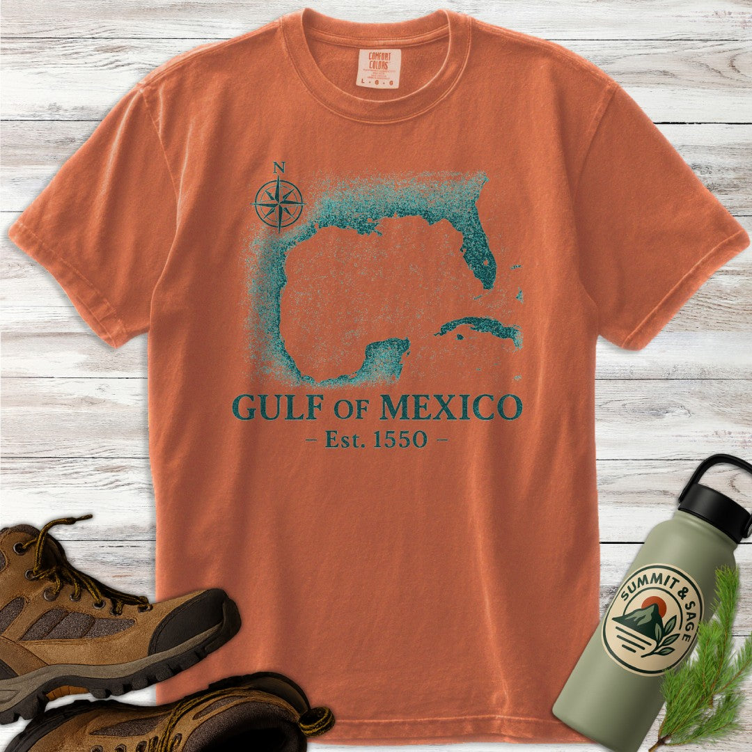 Vintage Gulf of Mexico Map T-Shirt