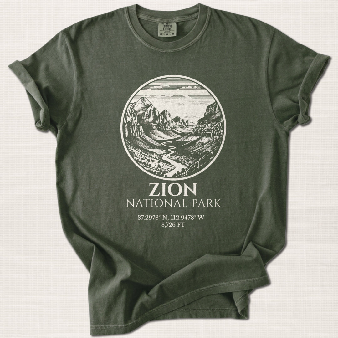 Zion National Park T-Shirt – Expedition Press No. 03