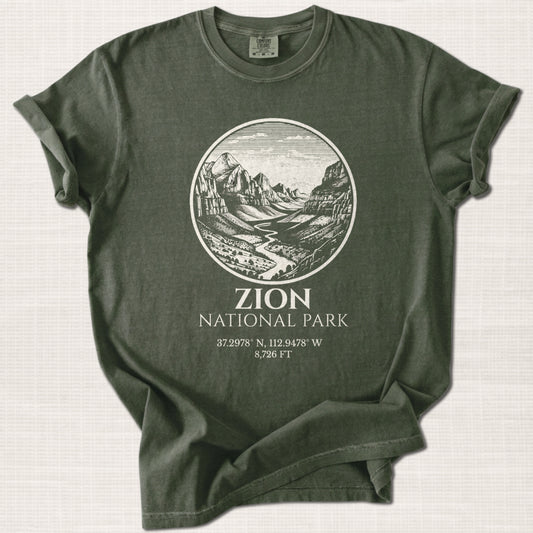 Zion National Park T-Shirt – Expedition Press No. 03