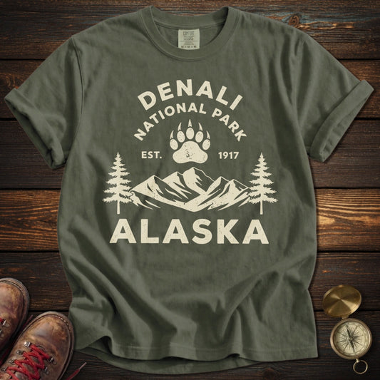 Denali Alaska - Moss T-Shirt